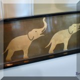 D124. Signed Elephant tray 13” x 6” - $38